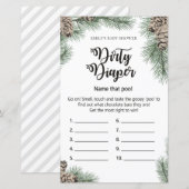 Winter Pinecone Baby shower Game PRINED (Voorkant / Achterkant)