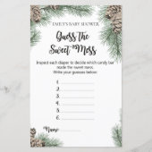 Winter Pinecone Baby shower Game PRINED (Voorkant)
