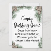 Winter Pinecone Baby shower Sign Size 5x7" Kaart (Voorkant)