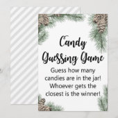 Winter Pinecone Baby shower Sign Size 5x7" Kaart (Voorkant / Achterkant)