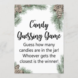 Winter Pinecone Baby shower Sign Size 5x7" Kaart