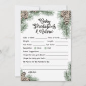 Winter Pinecone Baby shower Sign Size 5x7" Kaart (Voorkant)
