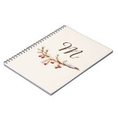 Winter Pinecone & Berry Monogram Notitieboek (Linkerzijde)