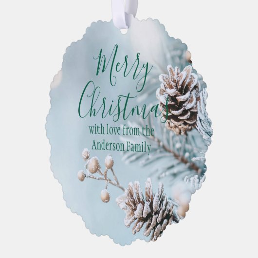 Winter Pinecone Christmas Ornament (Links)