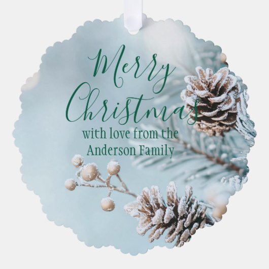 Winter Pinecone Christmas Ornament (Voorkant)