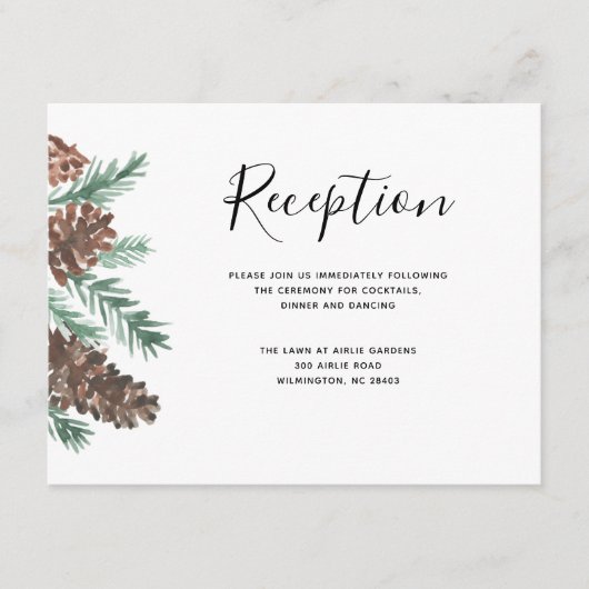 Winter Pinecone | Details over het ontvangen van b Informatiekaartje (Voorkant)