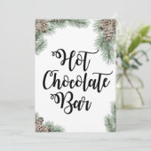 Winter Pinecone Hot Chocolate Bar, formaat 5x7" Kaart (Staand voorkant)