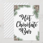 Winter Pinecone Hot Chocolate Bar, formaat 5x7" Kaart (Voorkant / Achterkant)
