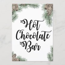 Winter Pinecone Hot Chocolate Bar, formaat 5x7"