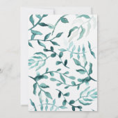 Winter Pinecone Wreath, Eucalyptus Wedding Kaart (Achterkant)