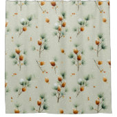 Winter Pinecones and Snowy Branches Douchegordijn (Voorkant)