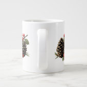 Winter Pinecones & Berries Family Throw Pillow Grote Koffiekop (Achterkant)