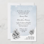 Winter Pinecones Bruiloft Kaart (Voorkant)