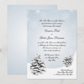 Winter Pinecones Bruiloft Kaart (Voorkant / Achterkant)