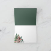 Winter Pinecones en Holly Hartelijk dank Bedankkaart (Binnen)