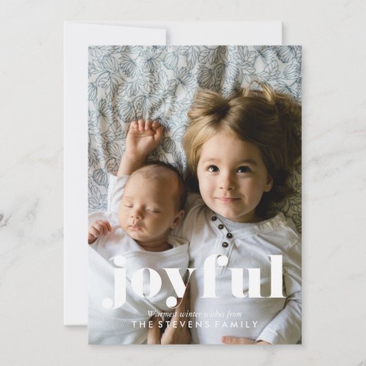 Winter Pinecones Family Photo Holiday Kaarten (Voorkant)