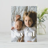 Winter Pinecones Family Photo Holiday Kaarten (Staand voorkant)