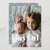 Winter Pinecones Family Photo Holiday Kaarten (Voorkant / Achterkant)