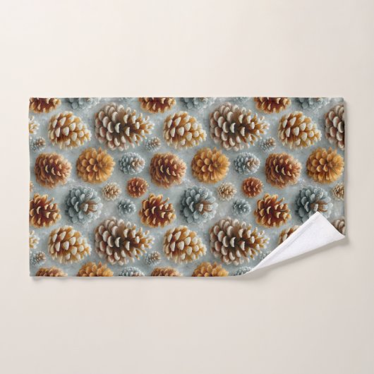 Winter Pinecones Harmony Bad Handdoek (Handdoek)