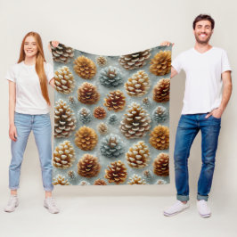 Winter Pinecones Harmony Fleece Deken