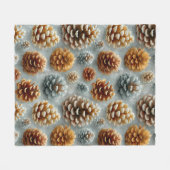 Winter Pinecones Harmony Fleece Deken (Voorkant (Horizontaal))