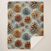 Winter Pinecones Harmony Sherpa Deken (Voorkant)