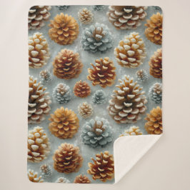 Winter Pinecones Harmony Sherpa Deken