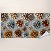 Winter Pinecones Harmony Strandlaken (Voorkant)