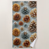 Winter Pinecones Harmony Strandlaken (Voorkant)