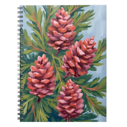 Winter Pinecones | Nature Watercolor Painting Notitieboek (Voorkant)