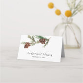 Winter Pinery Wedding Plaatskaartje (Achterkant)