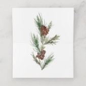 Winter Pinery Wedding Plaatskaartje (Binnenkant ongevouwen)