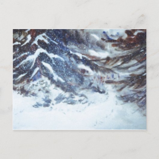 "Winter Pines #1" Briefkaart Landwegen (Voorkant)