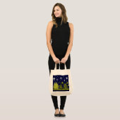 Winter Pines Bag-Stars en Groene Maan Tote Bag (Voorkant (model))