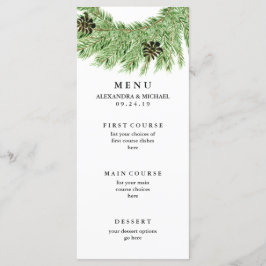 Winter Pines Bruiloft Menu