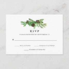 Winter Pines Bruiloft RSVP