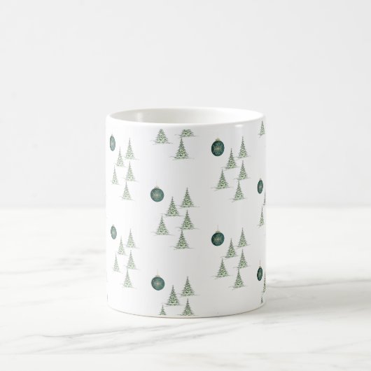 Winter Pines-cadeaupapier Koffiemok (Center)
