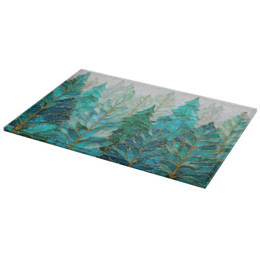 Winter Pines – Christmas Forest Snijplank (Hoek)