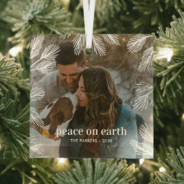 Winter Pines Custom Foto Kerst Ornament