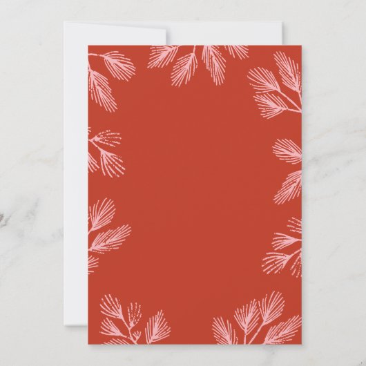 Winter Pines Editable Color Holiday Uitnodiging (Achterkant)