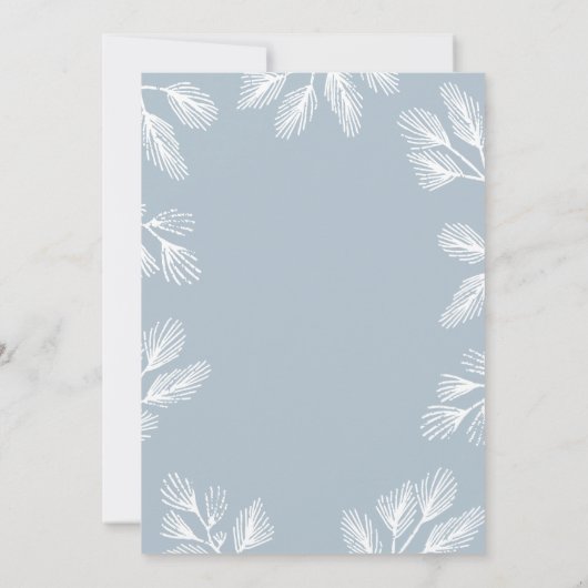 Winter Pines Editable Color Holiday Uitnodiging (Achterkant)