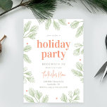 Winter Pines Editable Color Holiday Uitnodiging<br><div class="desc">Plan een stijlvolle viering met deze moderne uitnodiging die je gasten zullen aanprijzen. Ontwerp © berryberrysnoot. Afdrukbare digitale bestanden zijn beschikbaar! Bezoek onze website op www.berryberrysweet.com voor meer informatie!</div>