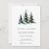 Winter Pines Elegante moderne minimalistische brui Kaart (Voorkant)