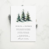 Winter Pines Elegante moderne minimalistische brui Kaart
