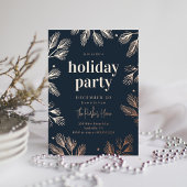 Winter Pines Folie Holiday Party Uitnodiging