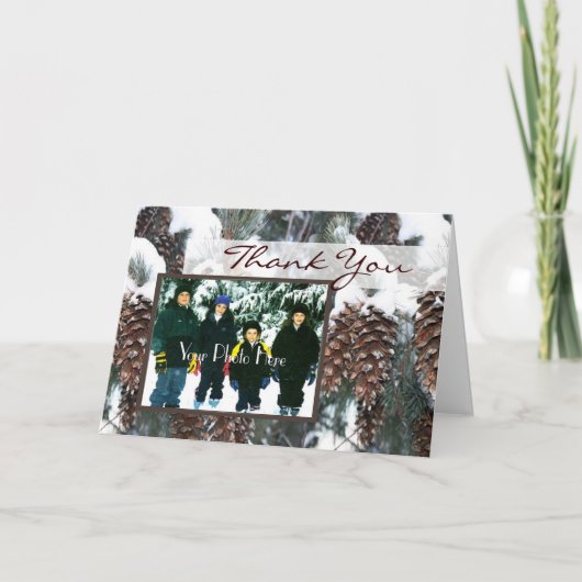 Winter Pines foto Bedankkaart (Voorkant)