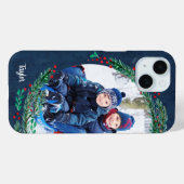 Winter Pines Gepersonaliseerde Familiefoto Case-Mate iPhone Case (Achterkant (horizontaal))