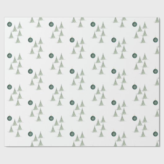 Winter Pines Gift Wrap Cadeaupapier (Vlak)