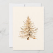 Winter Pines Gold Kerstvakantie feest Kaart (Achterkant)