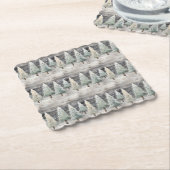 Winter Pines & Holiday Sentiments Kartonnen Onderzetters (Gebogen)